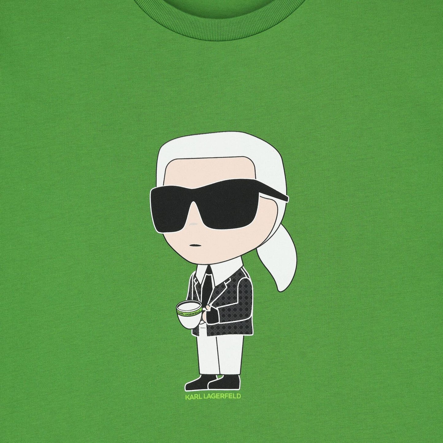 KARL LAGERFELD Boys Green Ikonik Logo T-Shirt