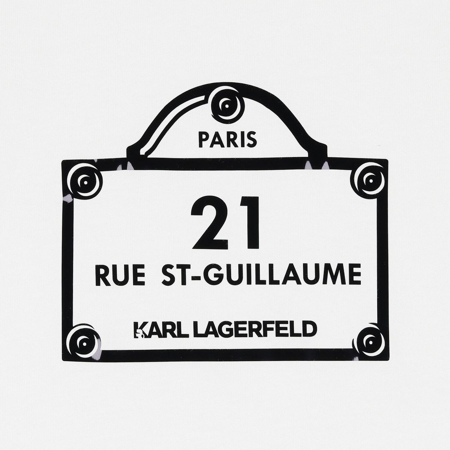 KARL LAGERFELD Girls White Logo T-Shirt