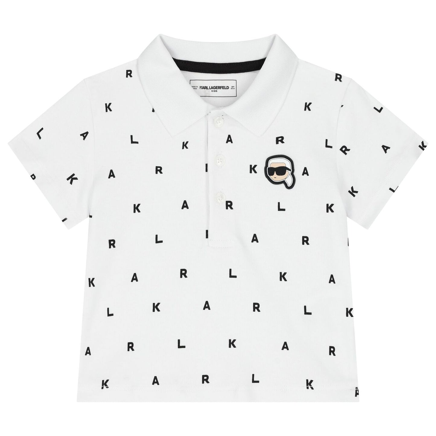 KARL LAGERFELD Boys White & Beige Logo Shorts Set