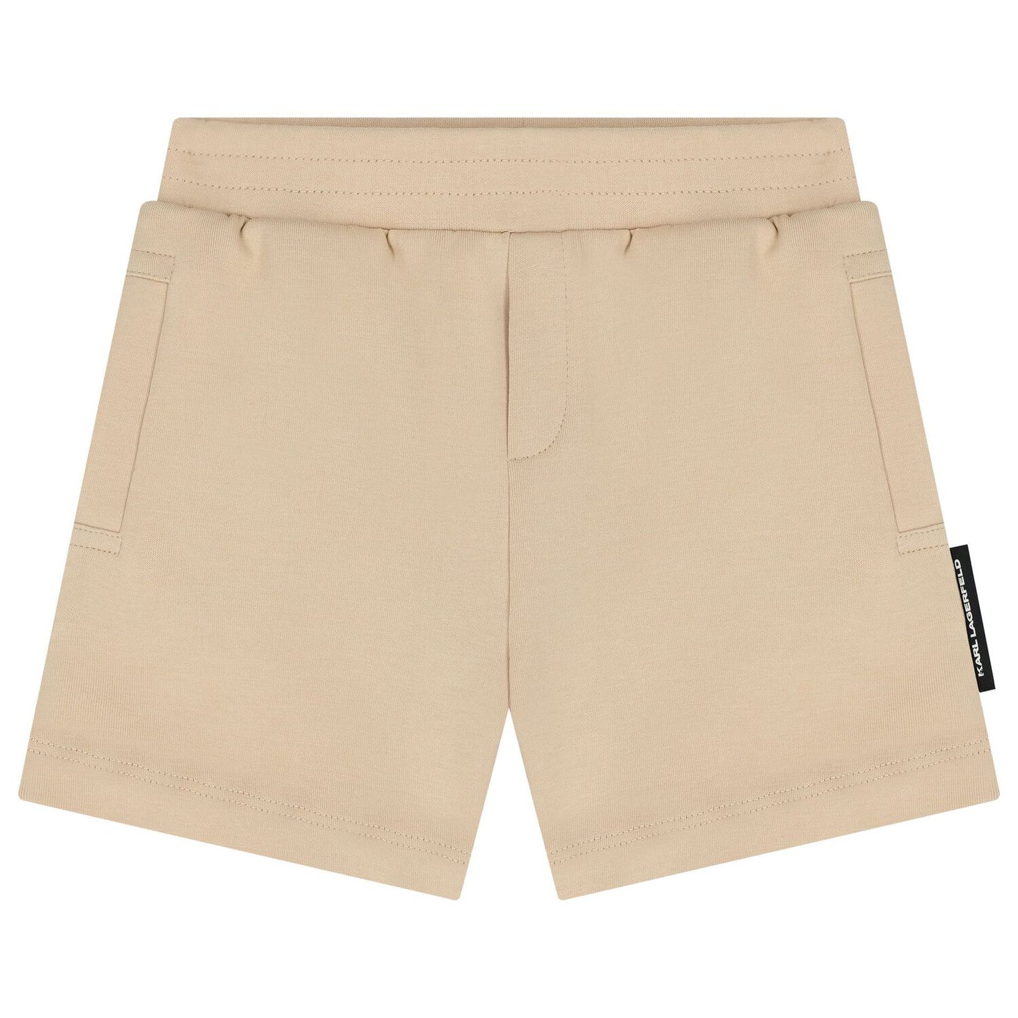 KARL LAGERFELD Boys White & Beige Logo Shorts Set
