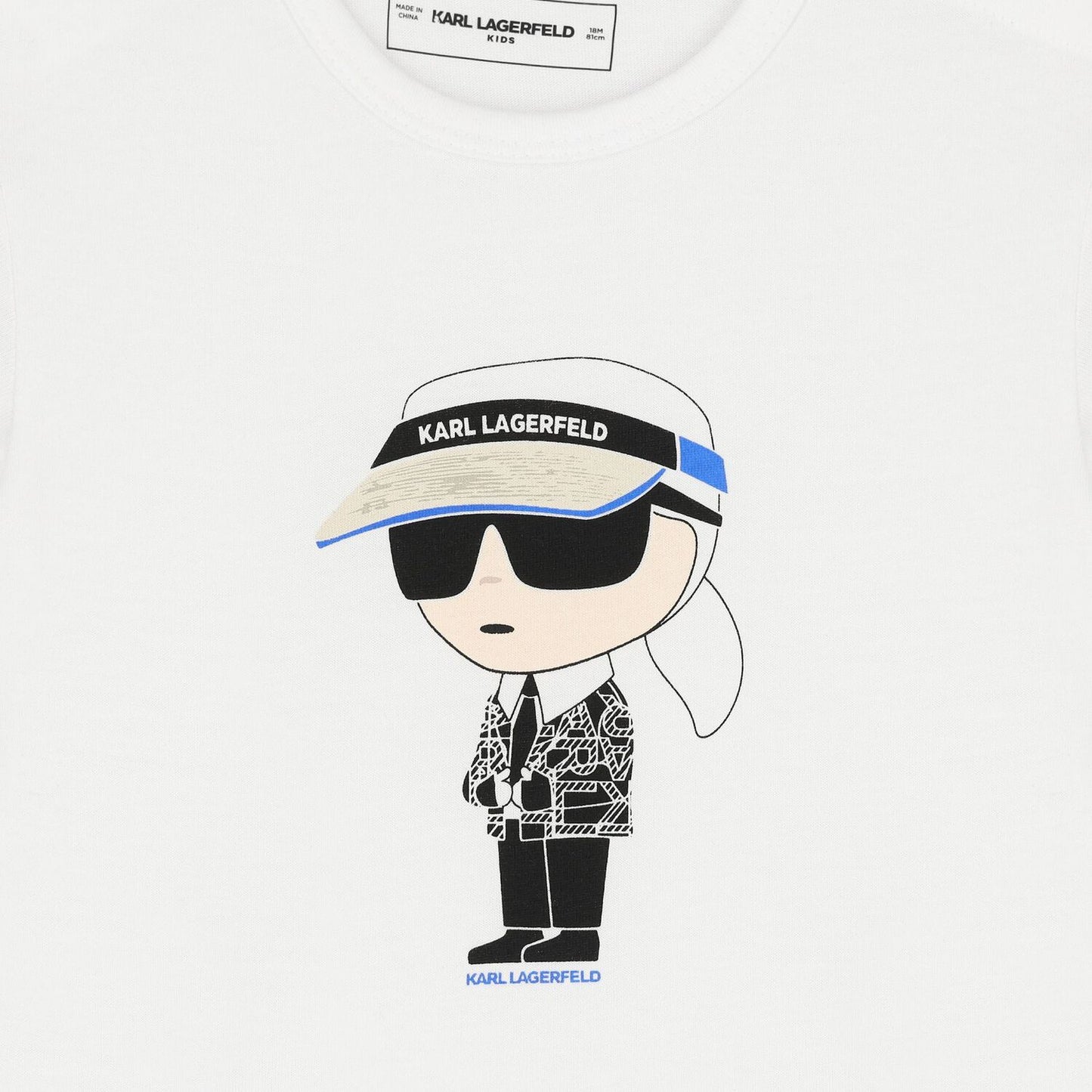 KARL LAGERFELD Boys White & Black Ikonik Shorts Set