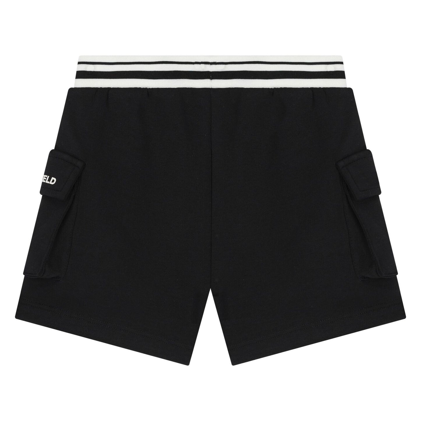 KARL LAGERFELD Boys White & Black Ikonik Shorts Set