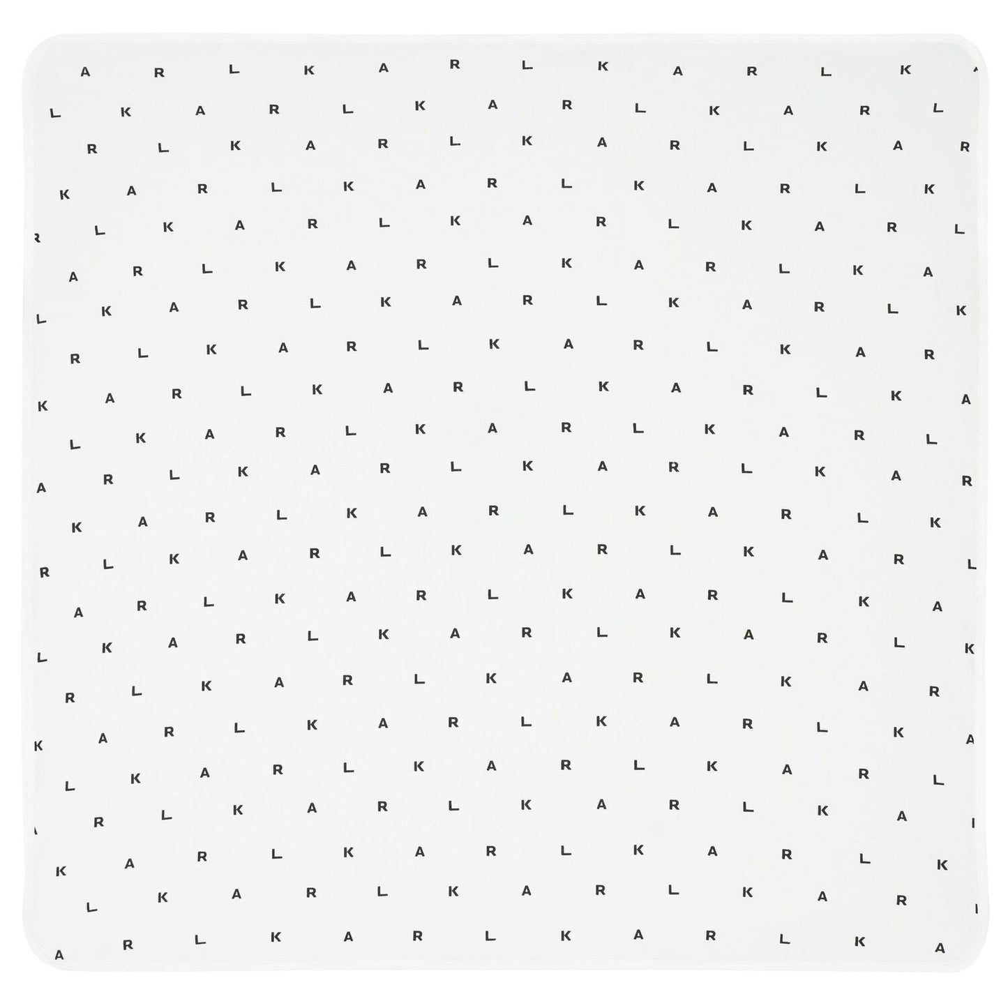 KARL LAGERFELD White Ikonik Logo Baby Blanket