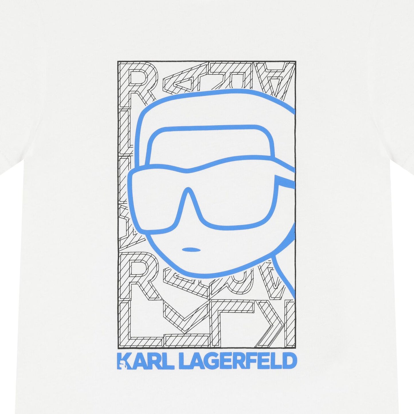 KARL LAGERFELD Boys White Ikonik Logo T-Shirt