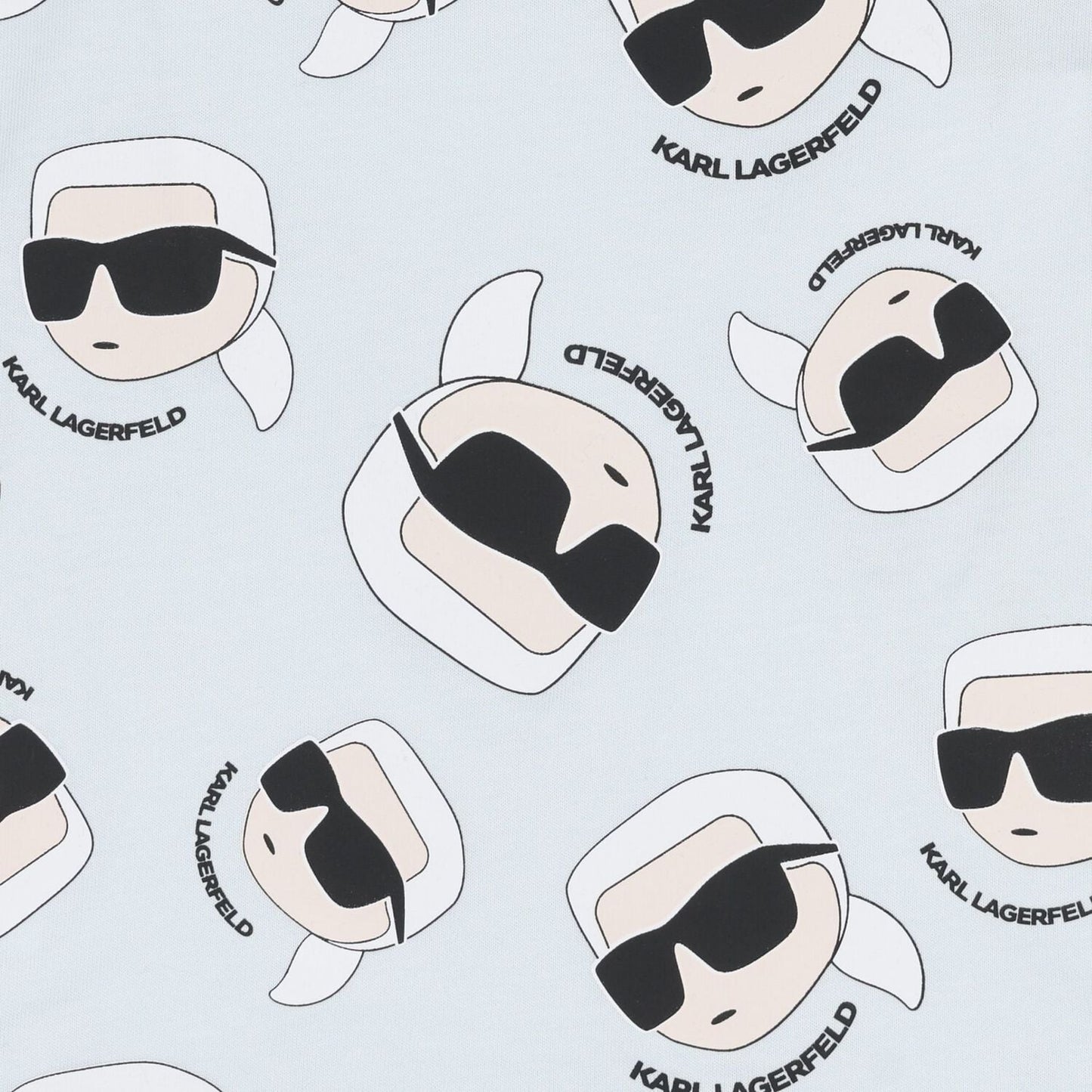 KARL LAGERFELD Boys Pale Blue & Black Ikonik Shorts Set