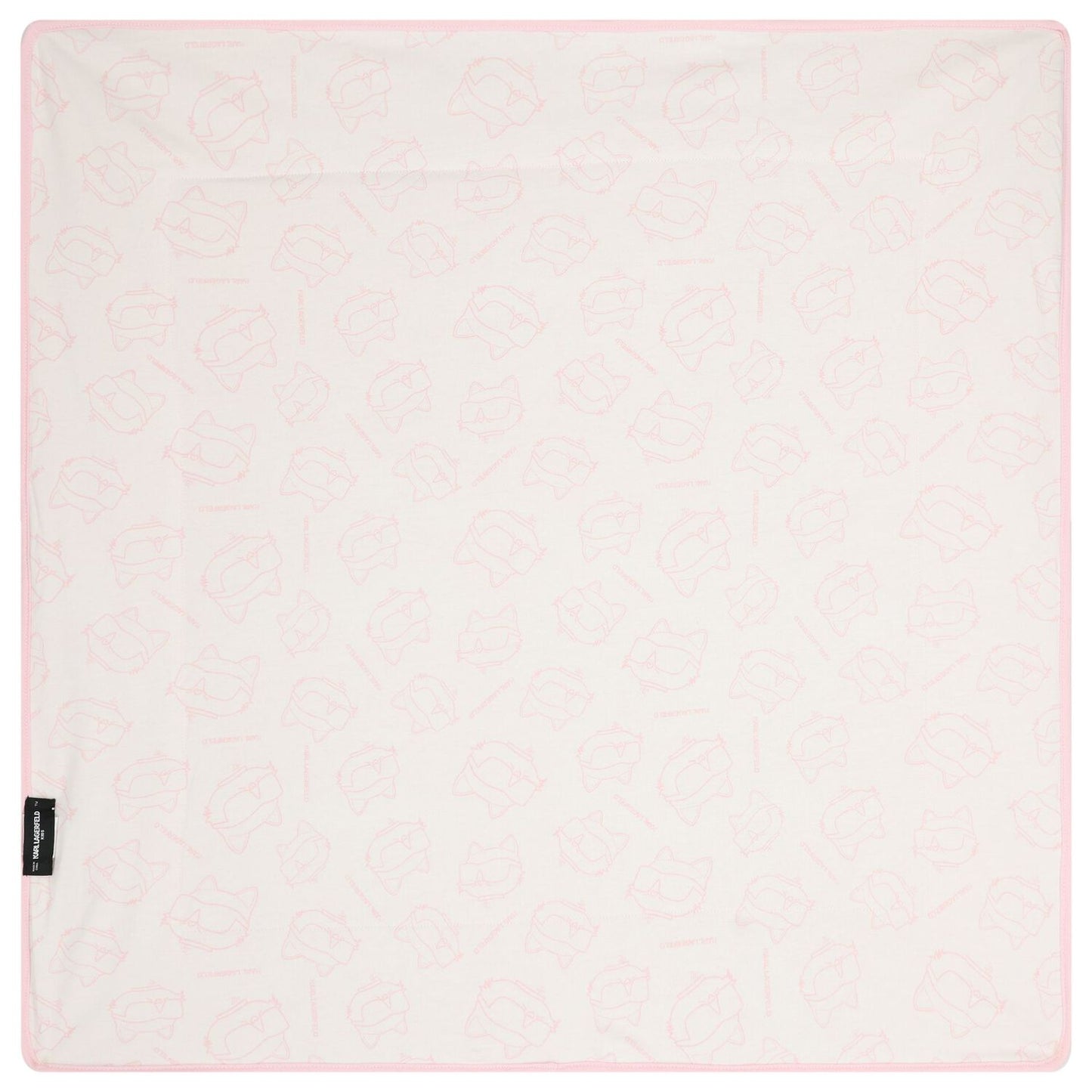 KARL LAGERFELD Baby Girls Pink Choupette Logo Blanket