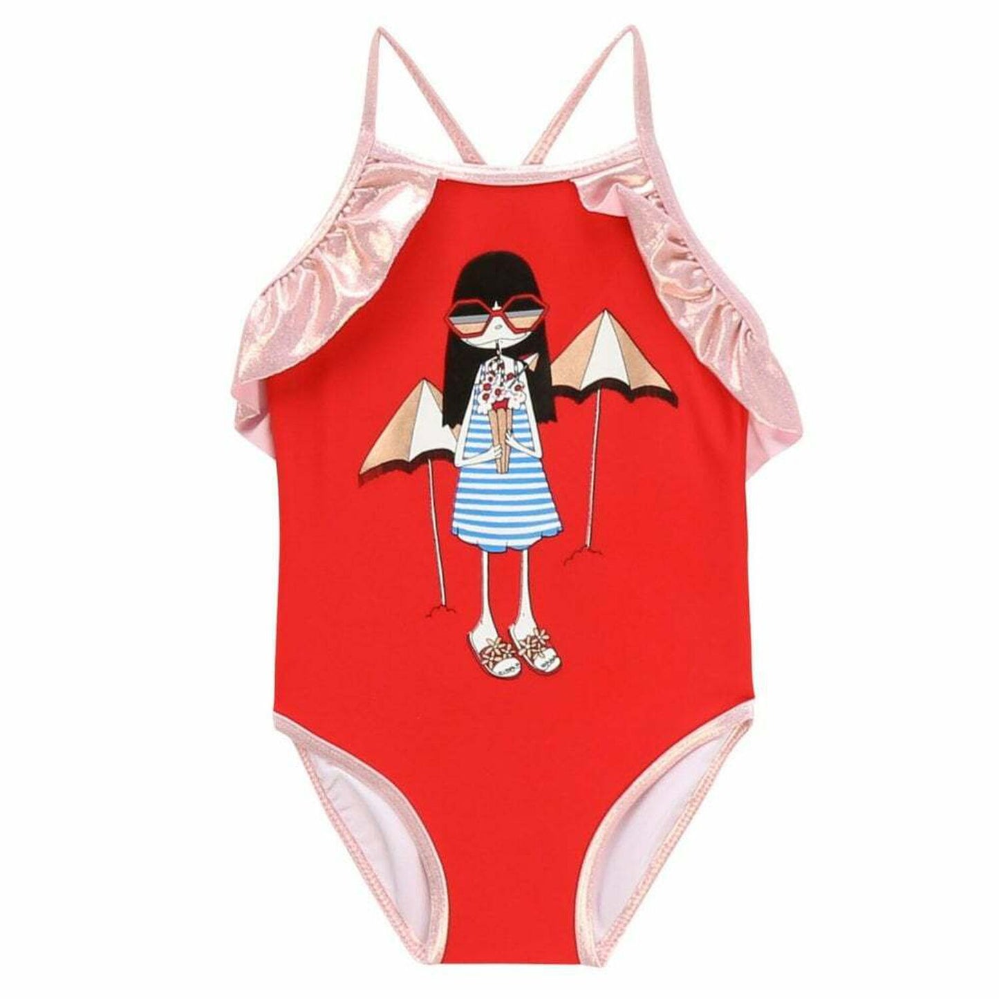 MARC JACOBS Girls Red Miss Marc Swimsuit