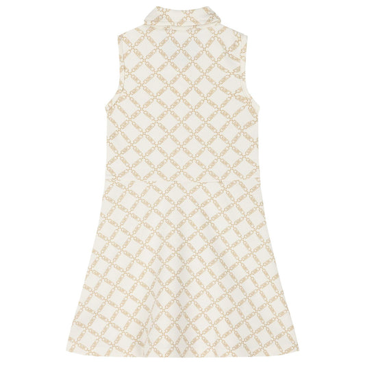 MICHAEL KORS Girls Ivory Sleeveless Short Dress