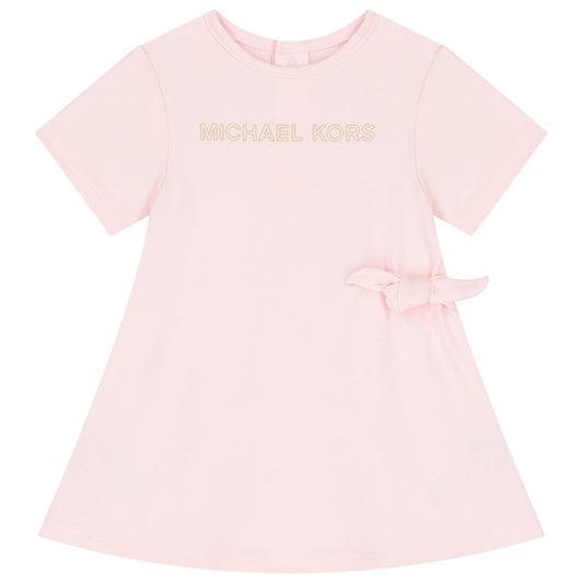 MICHAEL KORS Girls Pink Short Sleeved Dress