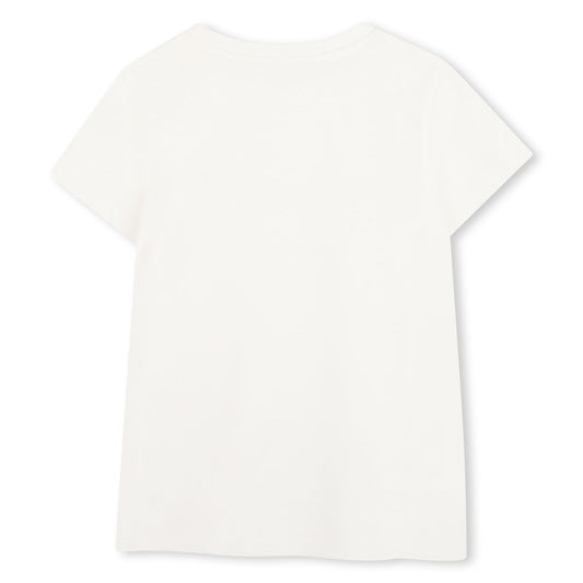 MICHAEL KORS R30492/117 Girls Ivory Logo T-Shirt