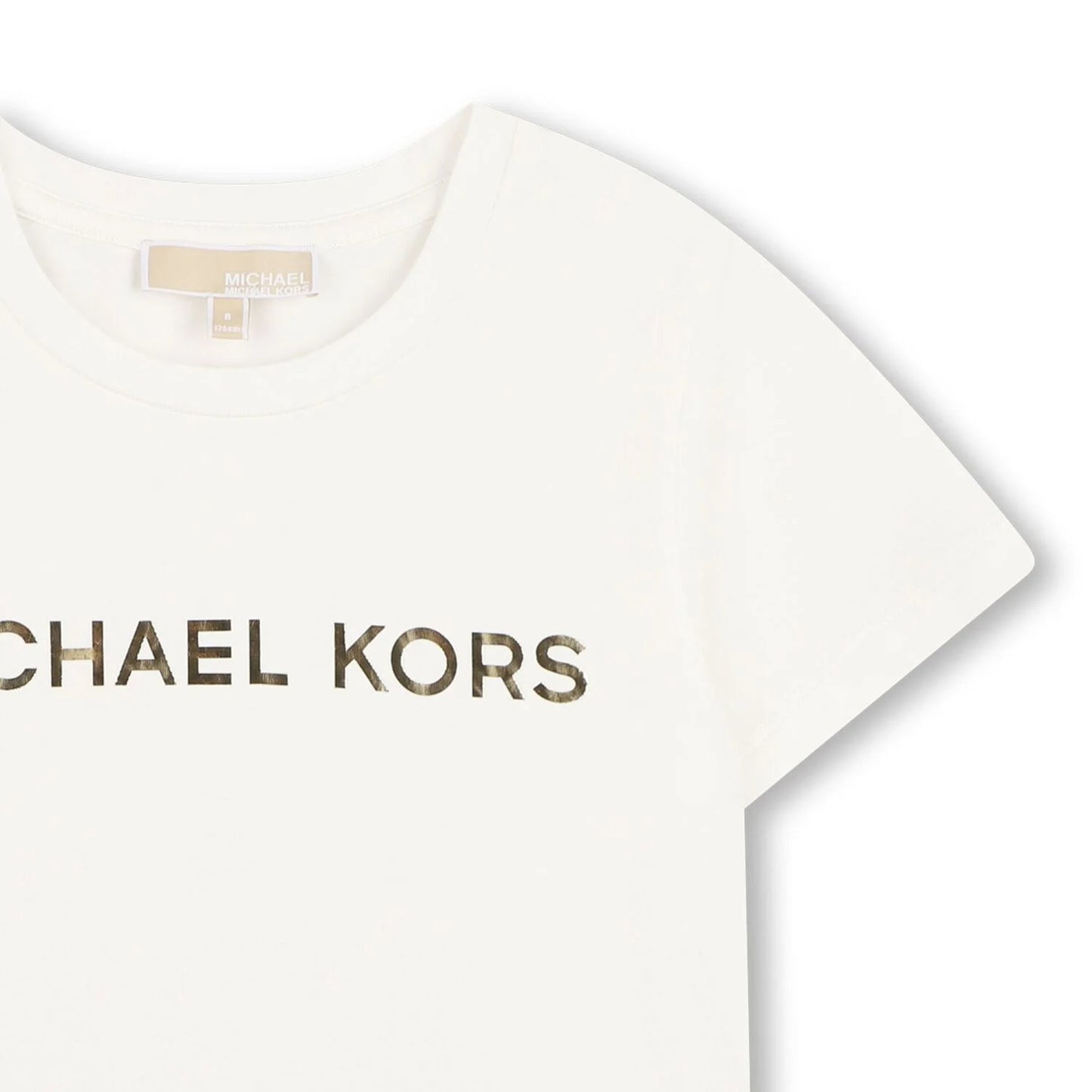 MICHAEL KORS R30492/117 Girls Ivory Logo T-Shirt