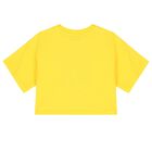 MOSCHINO Girls Yellow Teddy Bear Logo T-Shirt