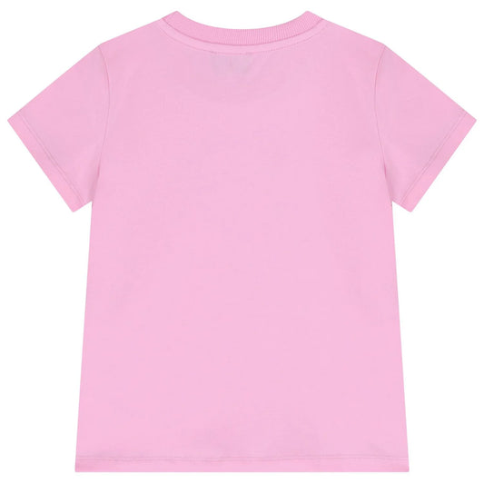 MOSCHINO Girls Pink Teddy Bear T-Shirt