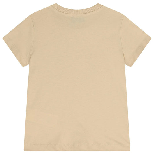 MOSCHINO Younger Beige Logo T-Shirt