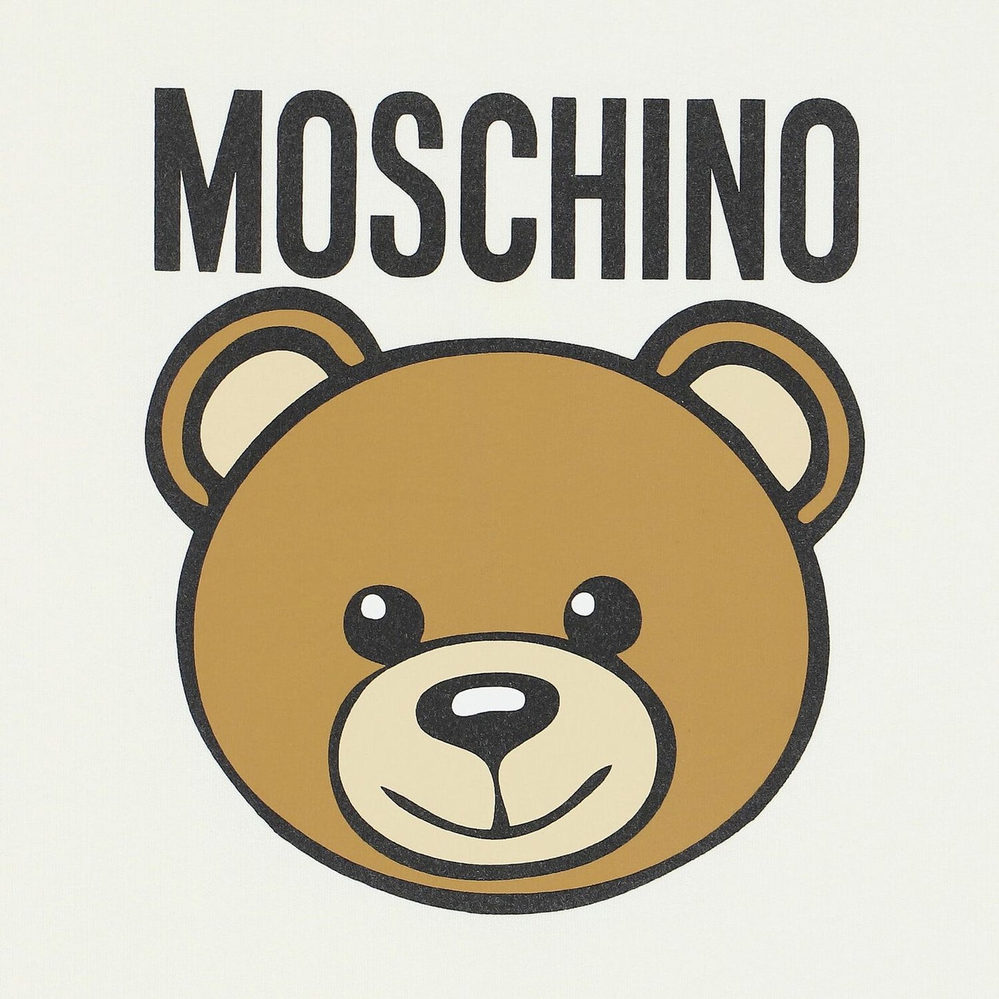 MOSCHINO Unisex Ivory Teddy Bear Logo Baby Blanket