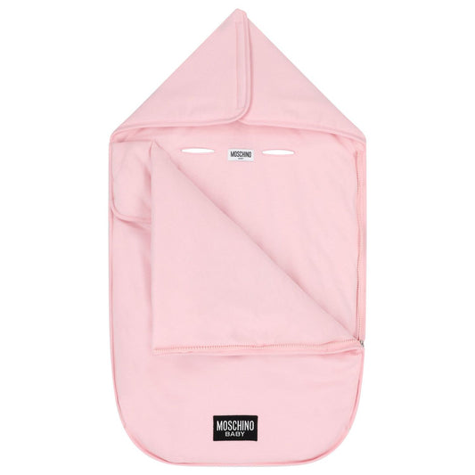 MOSCHINO Baby Girls Pink Teddy Bear Logo Baby Nest