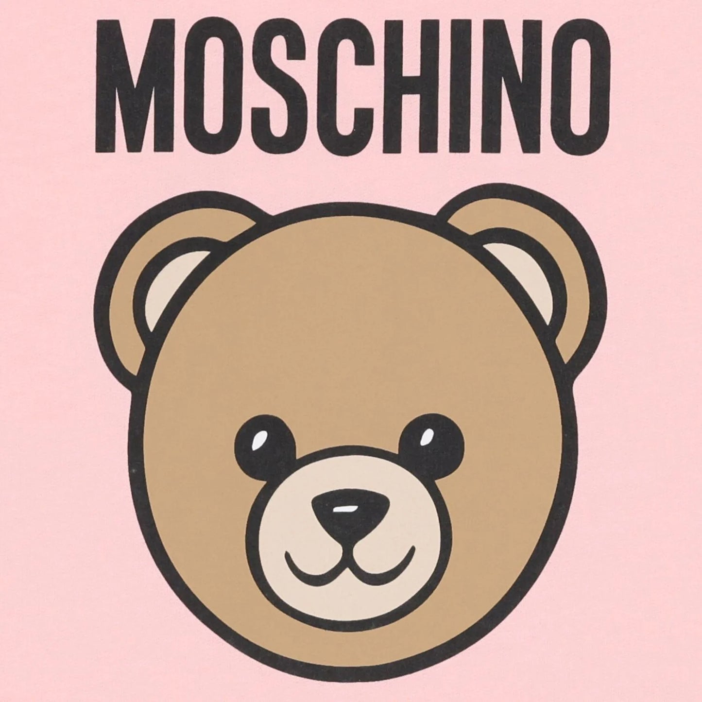 MOSCHINO Girls Pink Teddy Bear Logo Baby Blanket