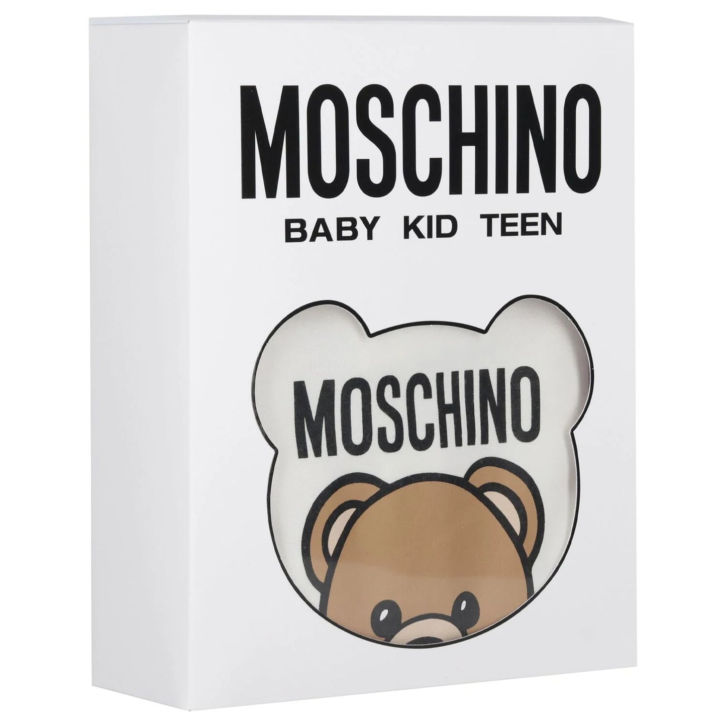 MOSCHINO White Teddy Bear Logo Babygrow