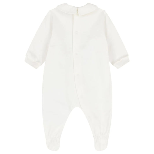 MOSCHINO White Teddy Bear Logo Babygrow