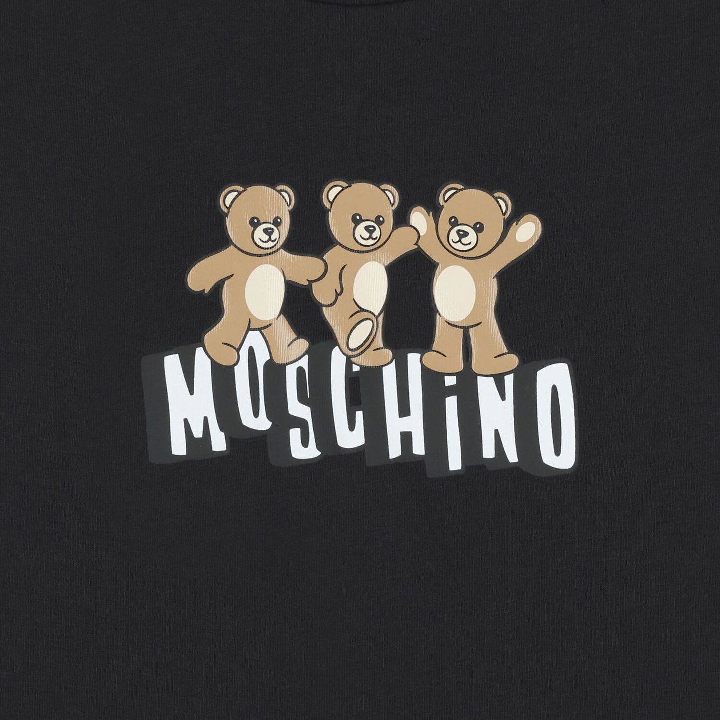 MOSCHINO Younger Black Teddy Bear Shorts Set