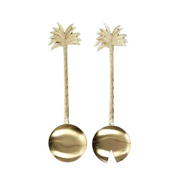 Palm serving spoons