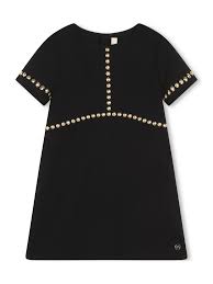 MICHAEL KORS Girls Black Short Sleeved Dress