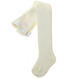 CARLOMAGNO 162 Ribbed Tights Ivory