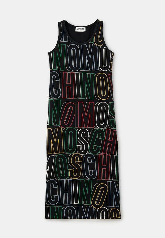 MOSCHINO Girls Sleeveless Logo Casual Dress