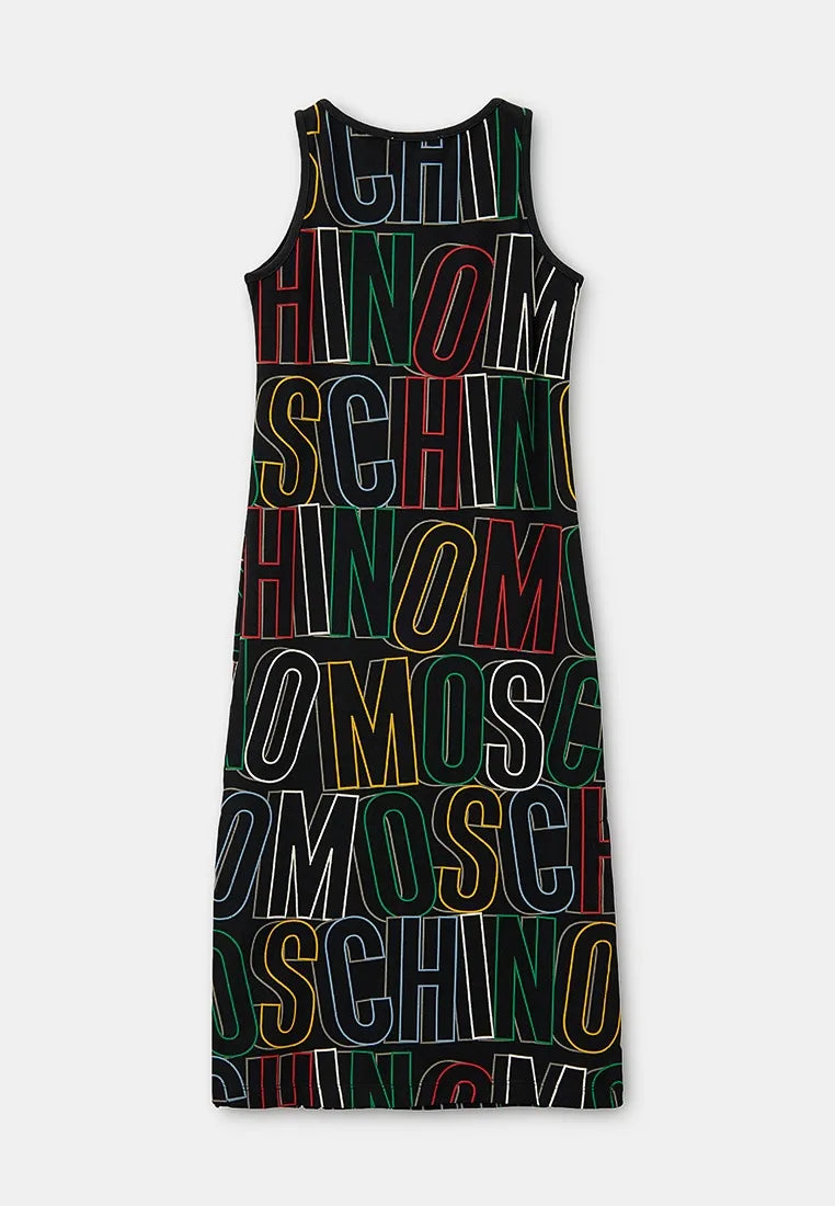 MOSCHINO Girls Sleeveless Logo Casual Dress