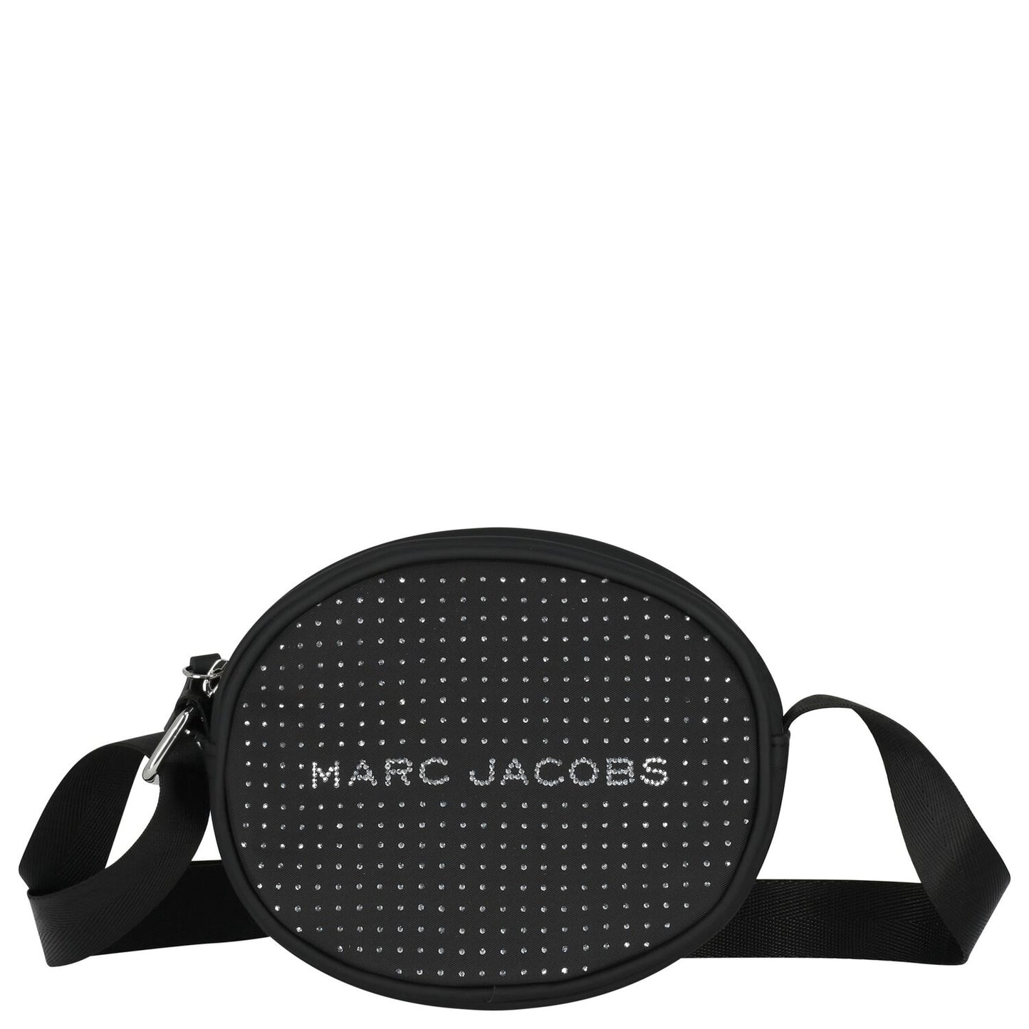 MARC JACOBS Girls Black Logo Rhinestone Bag