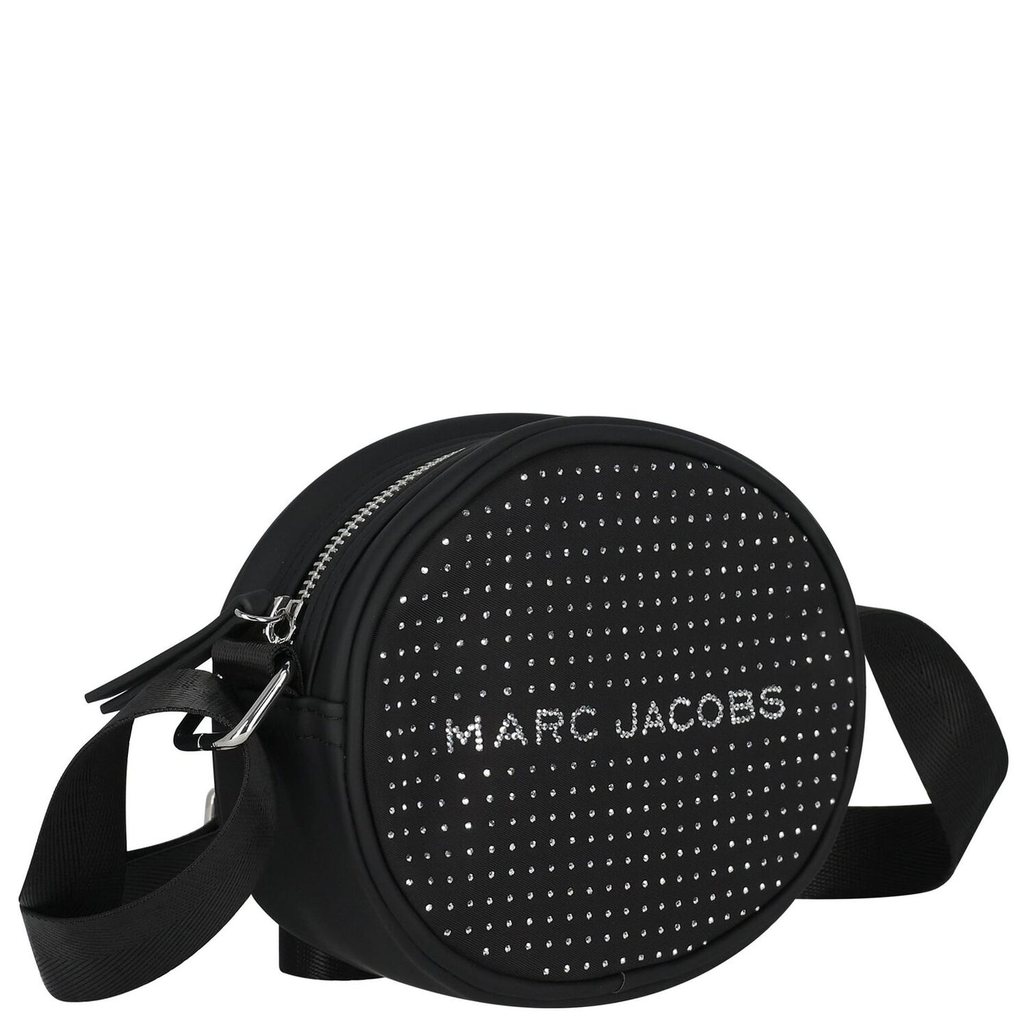 MARC JACOBS Girls Black Logo Rhinestone Bag