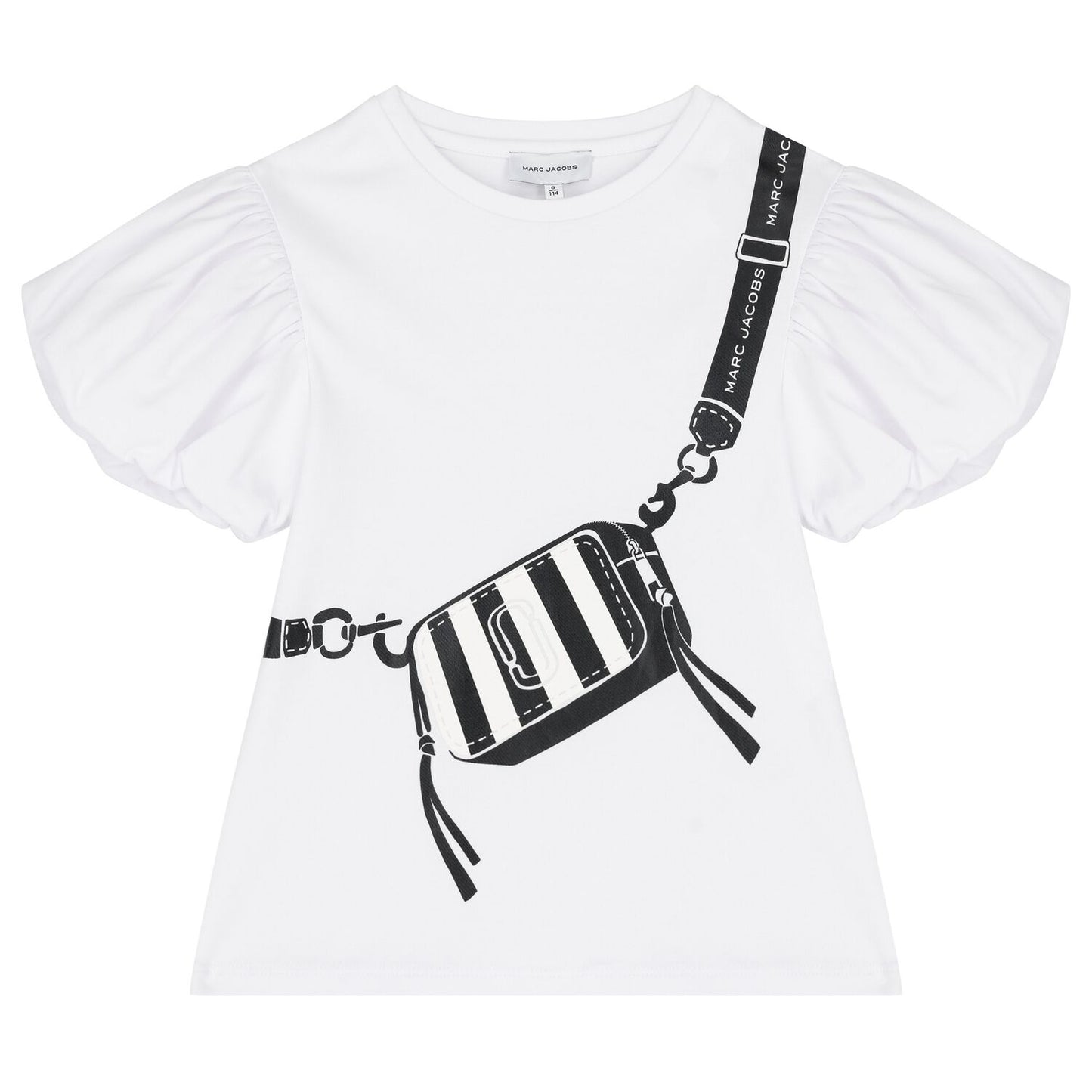 MARC JACOBS Girls White Logo Bag T-Shirt
