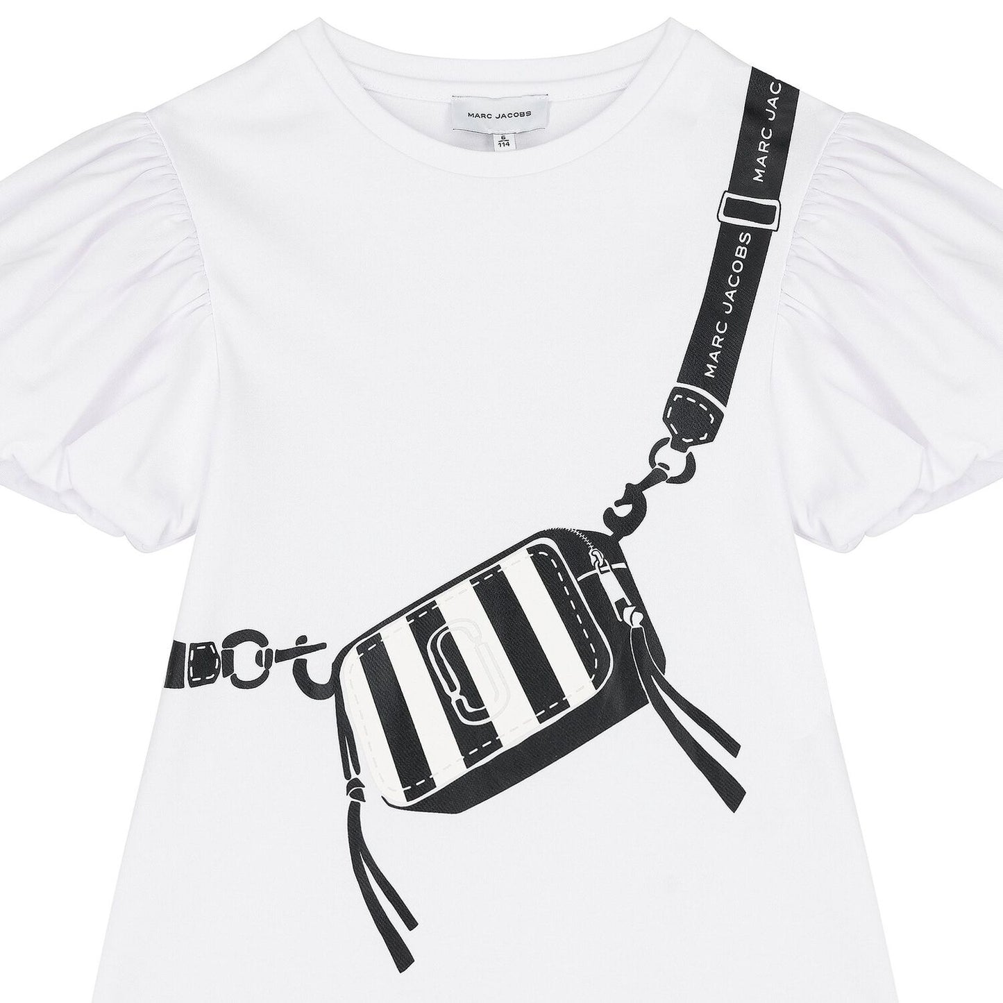 MARC JACOBS Girls White Logo Bag T-Shirt