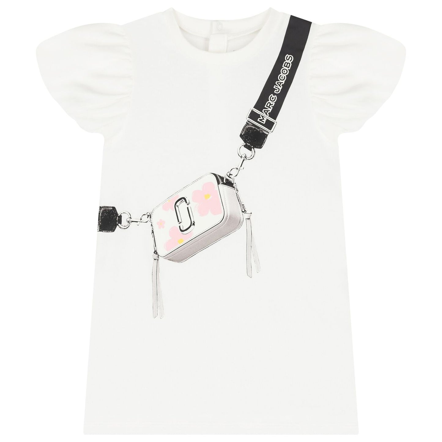 MARC JACOBS Younger Girls White Logo Bag Dress