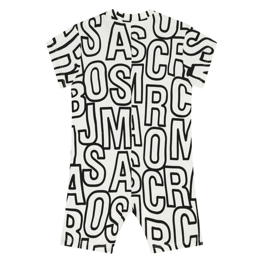 MARC JACOBS Baby Boys White & Black Logo Romper