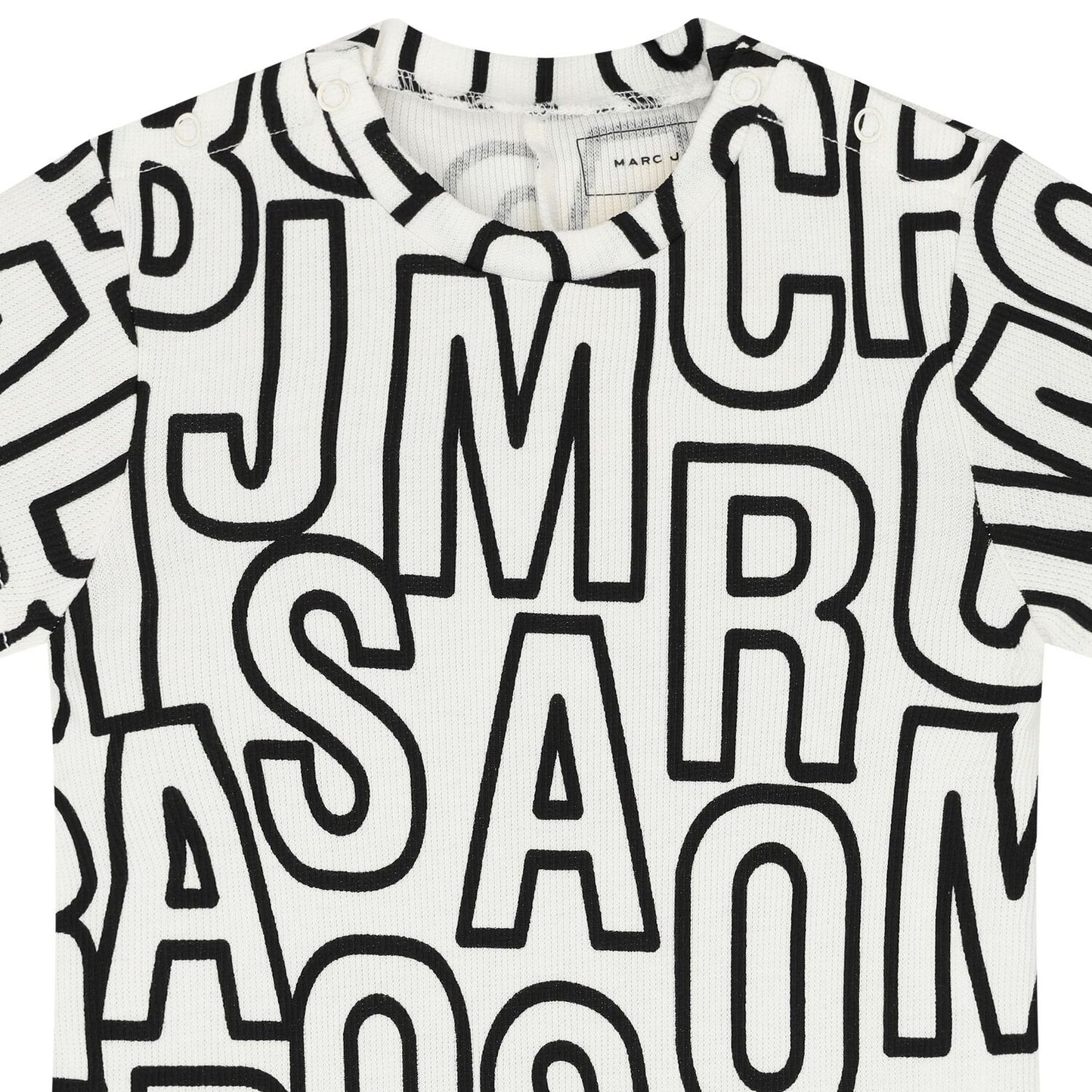 MARC JACOBS Baby Boys White & Black Logo Romper