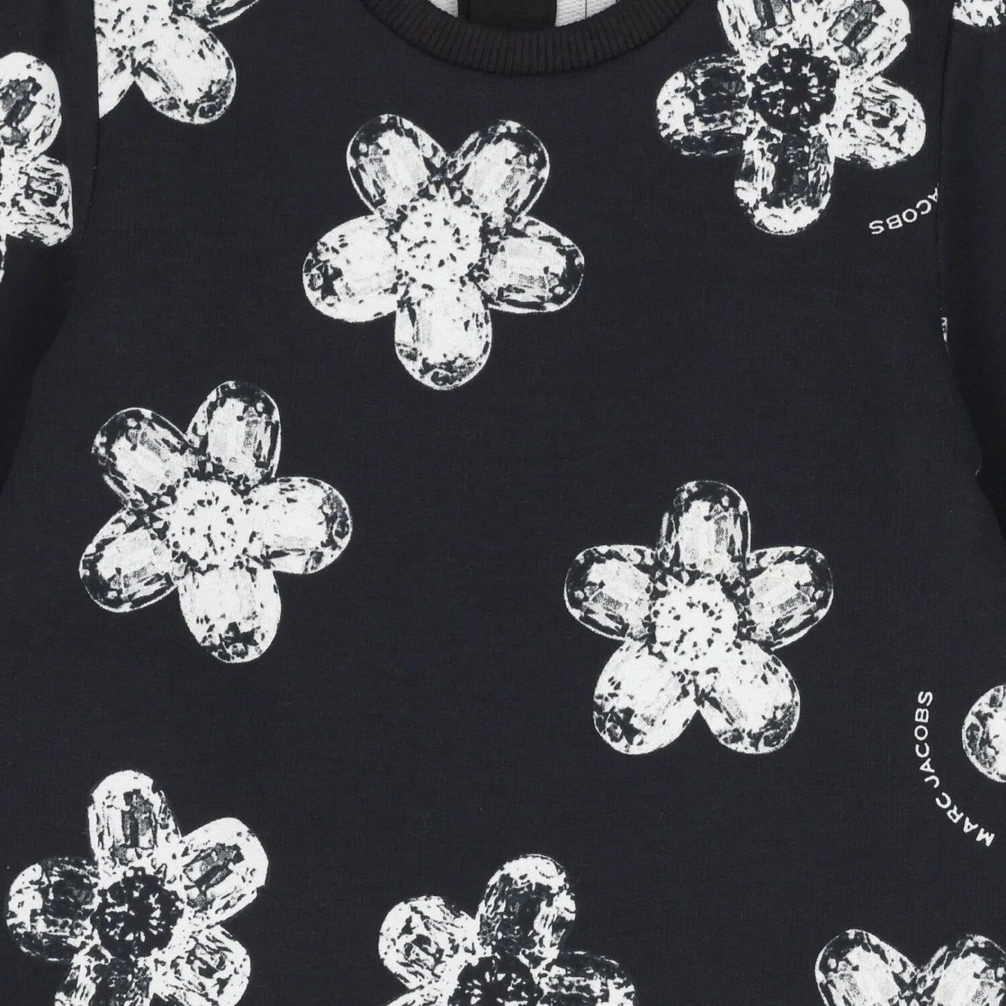 MARC JACOBS W60665/09B Younger Girls Black Flower Dress