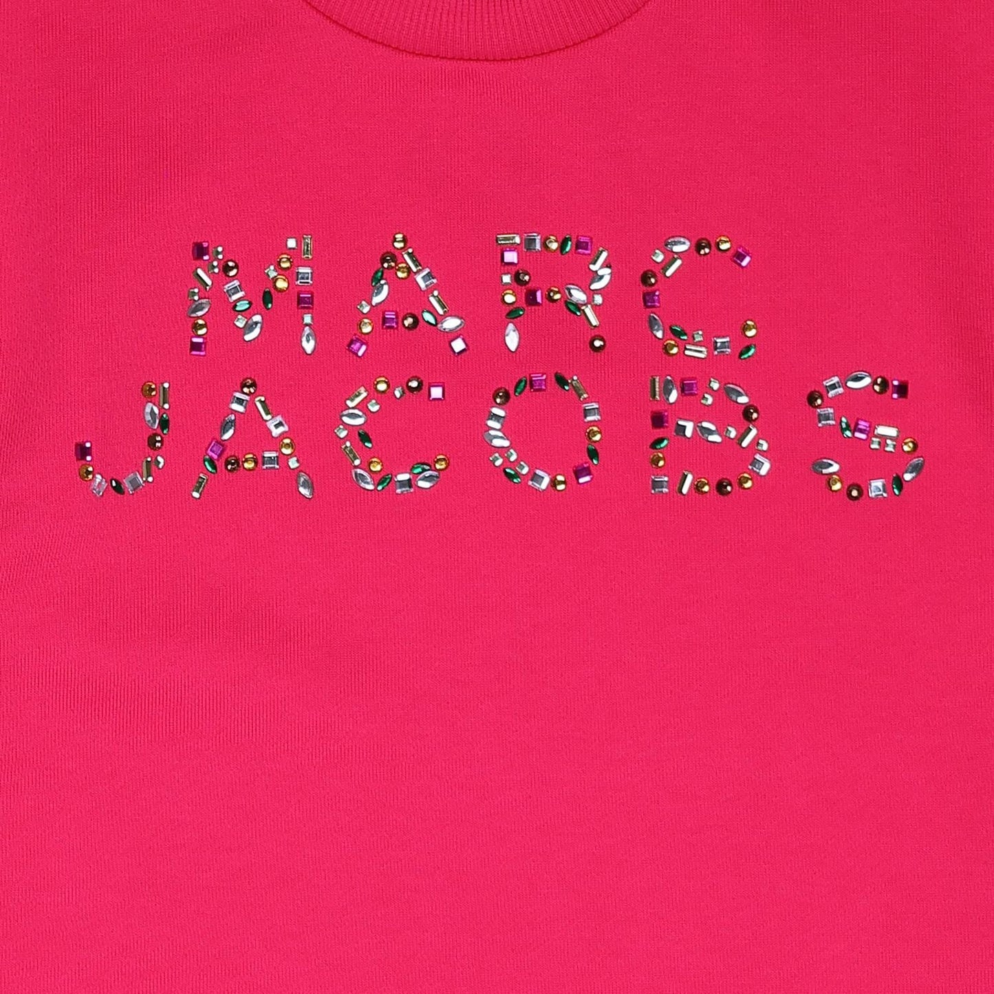 MARC JACOBS Girls Pink Embellished Logo Dress