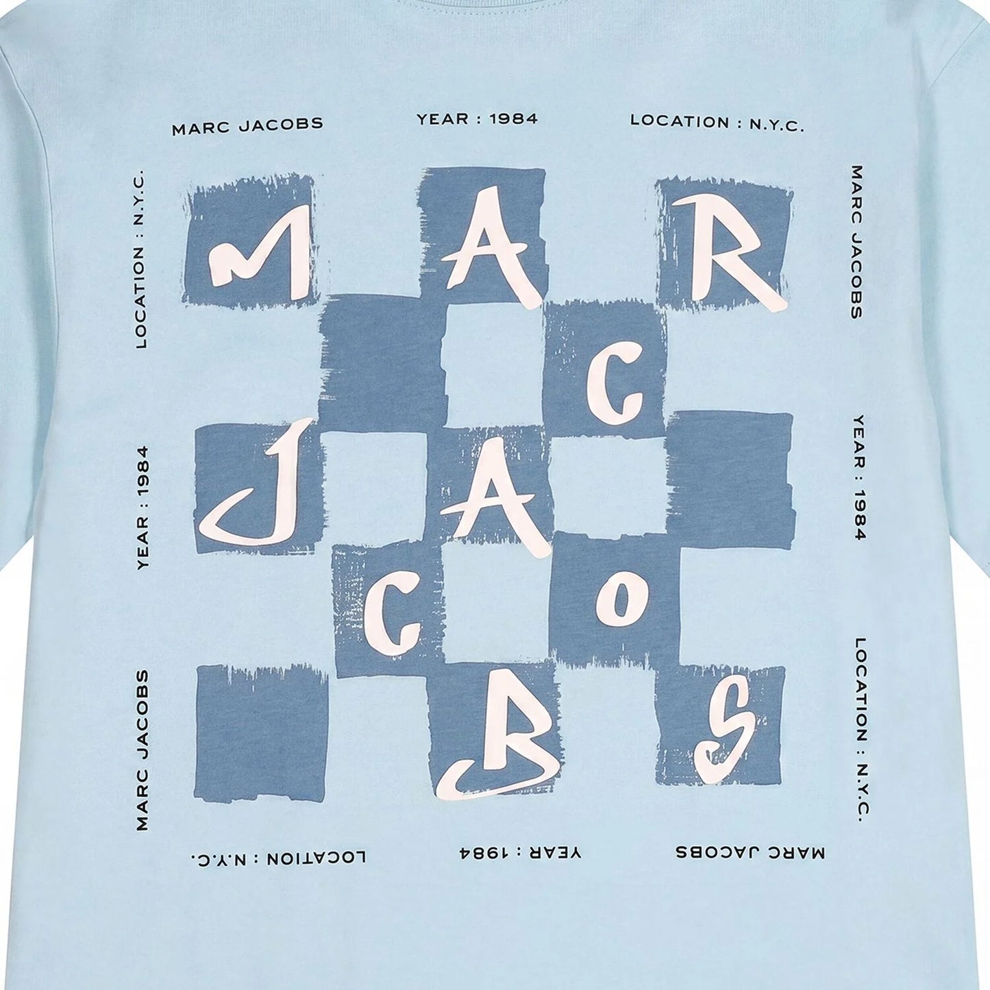 MARC JACOBS Boys Pale Blue Logo T-Shirt