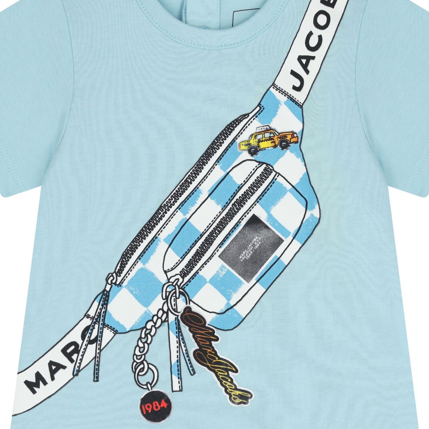 MARC JACOBS Younger Boys Blue & White Bag Shorts Set
