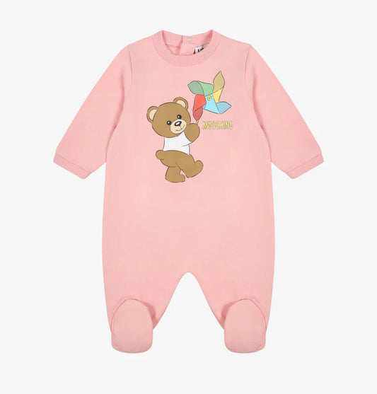 MOSCHINO Baby Grow Pink Logo