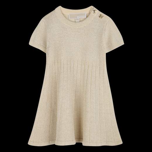 MICHAEL KORS Girls Ivory Short Sleeved Dress