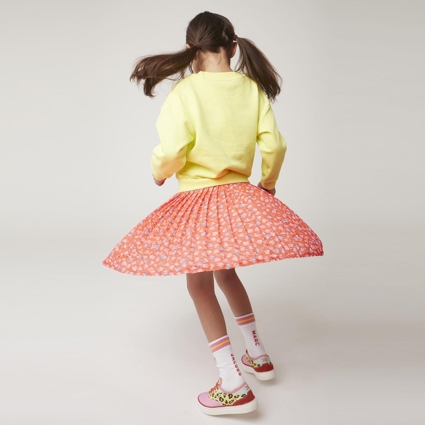 MARC JACOBS Girls Orange Pleated Skirt