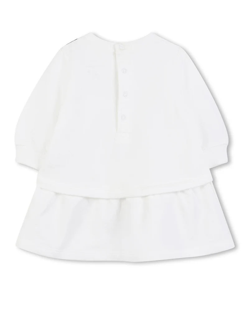 MARC JACOBS W60667/126 Younger Girls White Logo Bag Dress