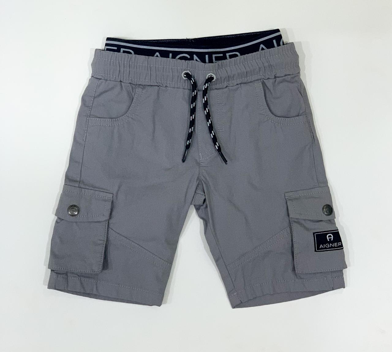 AIGNER Boys Gray Logo Shorts