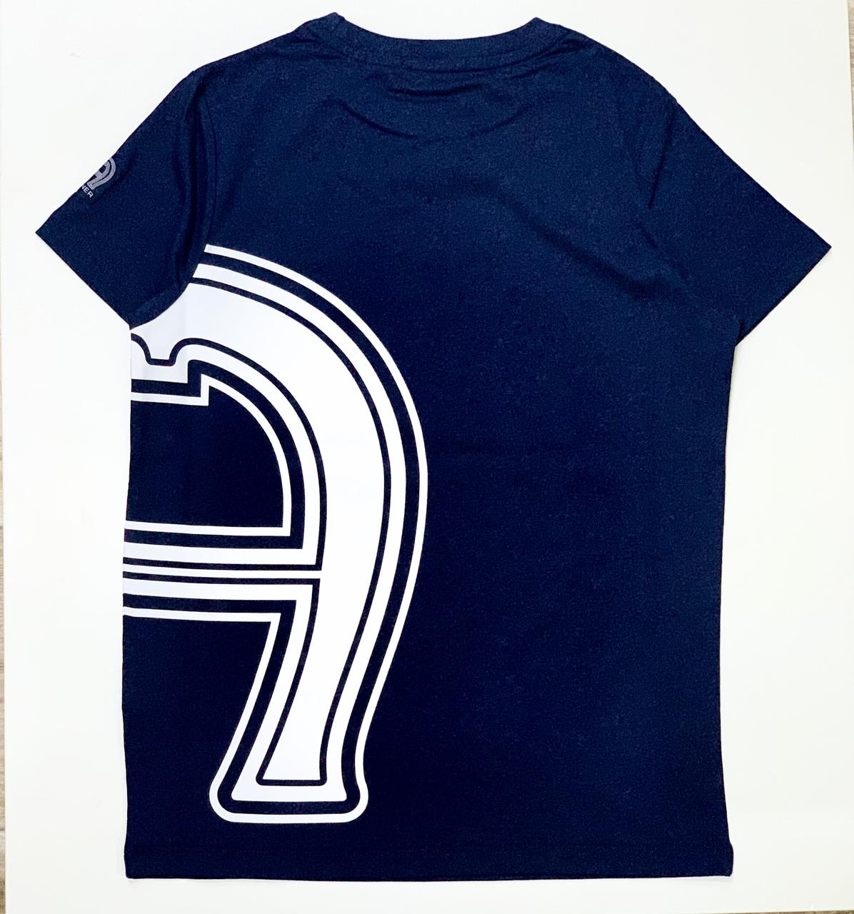 AIGNER Boys Navy Logo T-Shirts