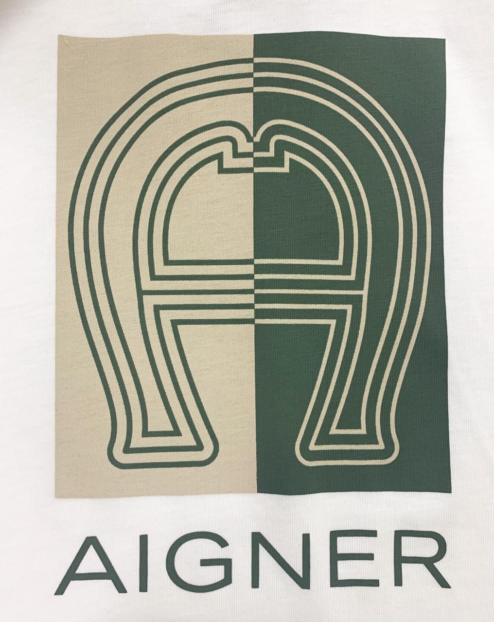 AIGNER Boys White Logo T-Shirts