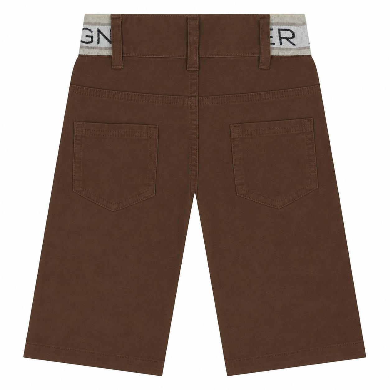 AIGNER Younger Boys Brown Logo Shorts
