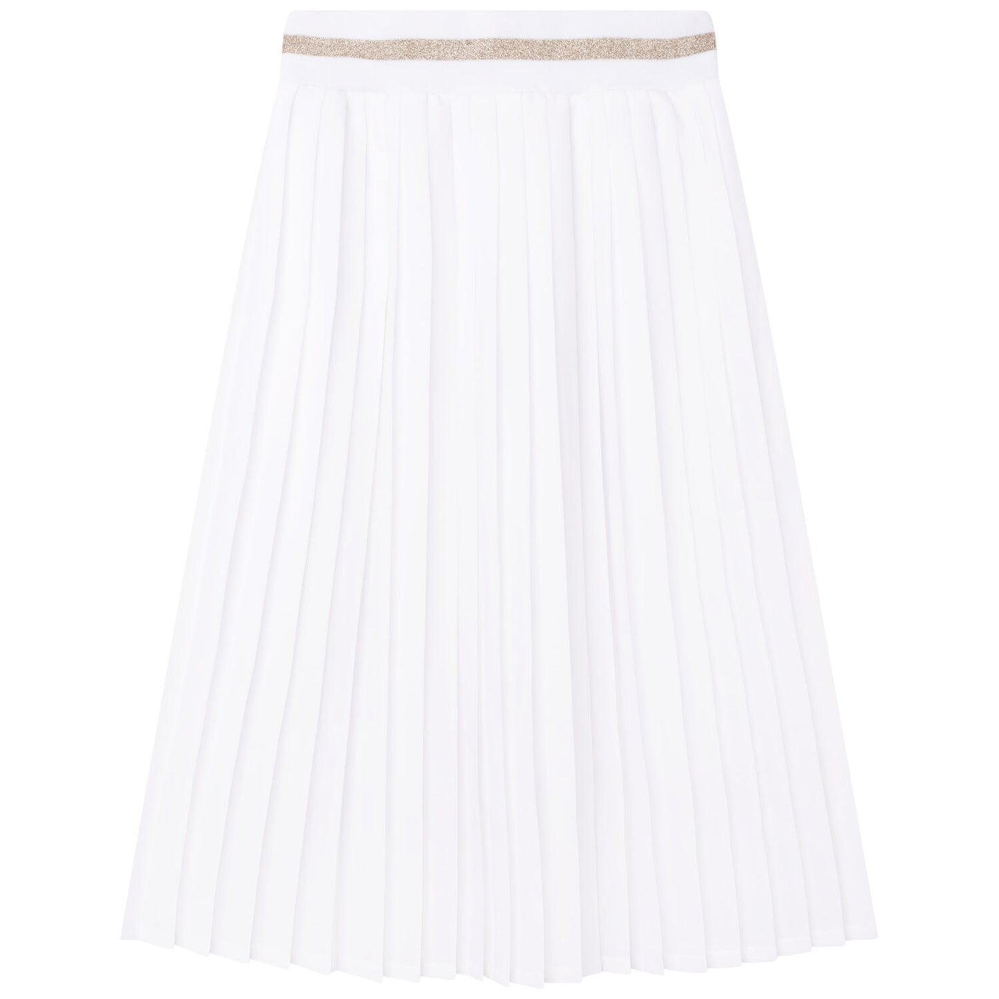 KARL LAGERFELD Girls White Logo Pleated Skirt
