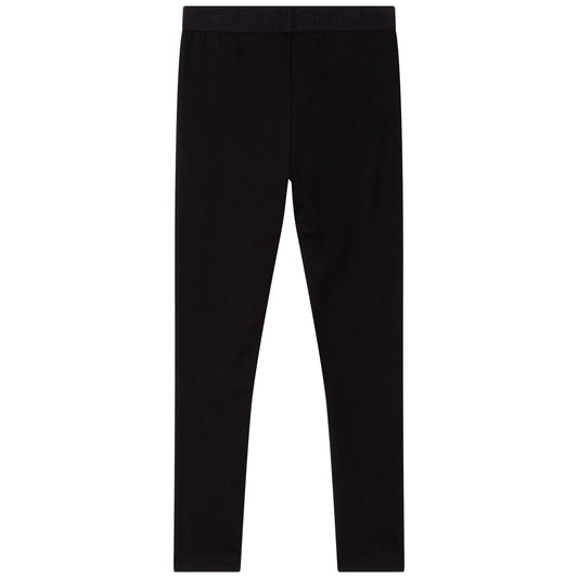 KARL LAGERFELD Girls Black Logo Leggings